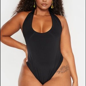 Prettylittlething Plus Size high leg swimsuit